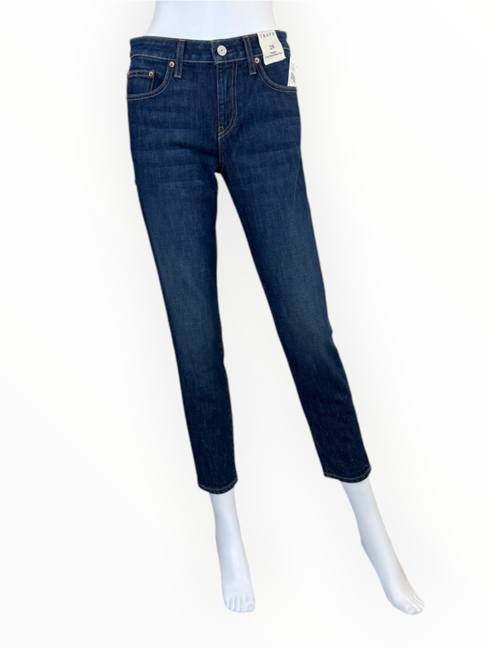 TRAVE NWT Blue Sophie Low Rise Slim Crop Ankle Jeans Size 28 L1021
